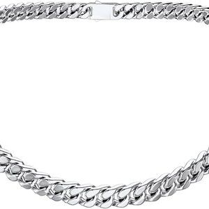Chunky Cuban Link Chain for Women, Silver/Gold Plated Choker Trendy Statement Ne